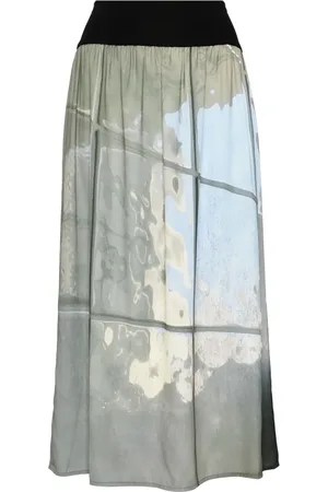 AGNÈS B. Reflect Dans La Salle De Bain-print midi skirt