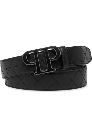Philipp Plein Logo-plaque leather belt