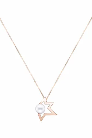 Tasaki 18kt rose gold Collection Line Comet Plus pearl pendant necklace