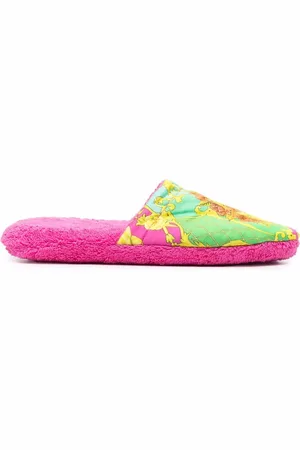 Philipp Plein Baroque-print house slippers