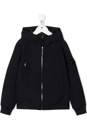 Stone Island Logo-patch zipped jacket