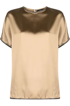 Fabiana Filippi Embellished satin T-shirt
