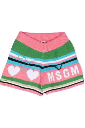 Msgm Logo tricot knit shorts