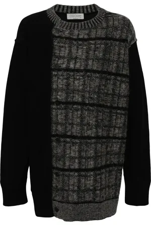 YOHJI YAMAMOTO Contrast-panel cardigan