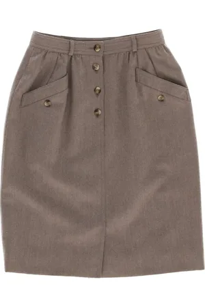 VALENTINO GARAVANI 1970s buttoned wool skirt