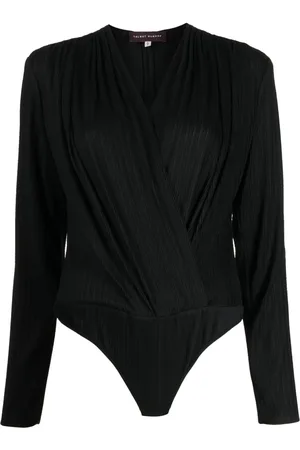 TALBOT RUNHOF Ribbed-knit long-sleeve bodysuit