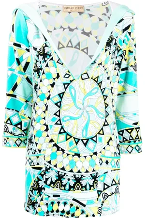 PUCCI Pre-Owned Abstract print three-quarter sleeves top