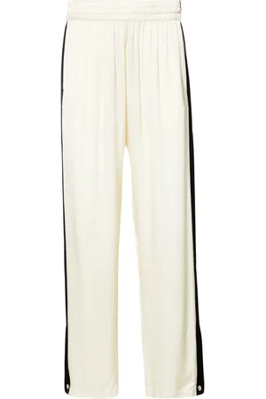 BLUE SKY INN Stripe-detail straight-leg trousers