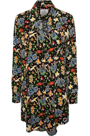 Vivienne Westwood Heart floral-print shirt minidress