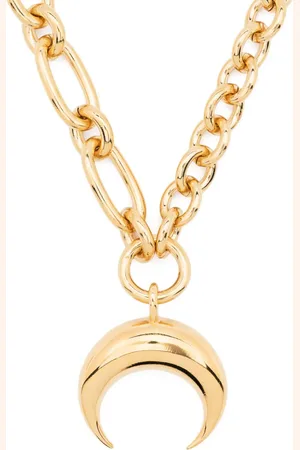 Marine Serre Regenerated Crescent Moon charm necklace