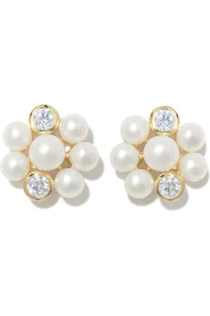 COMPLETEDWORKS 18kt -plated Lightdrops pearl and zirconia earrings