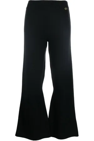 Twin-Set Knitted flared cropped trousers