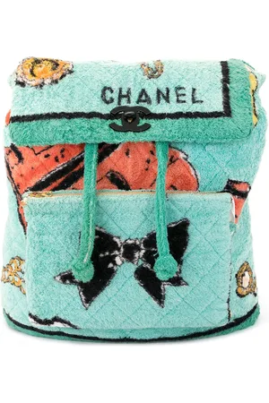 CHANEL 1994 diamond-quilted terry-cloth backpack