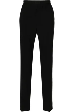 Msgm Logo-waistband tapered trousers