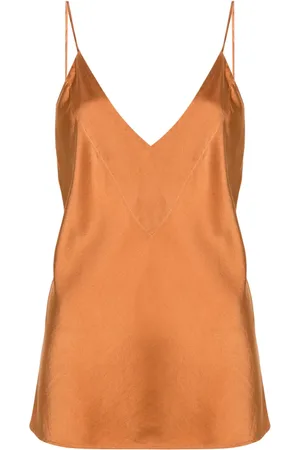 FORTE FORTE V-neck silk satin top