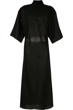 Litkovskaya Guipure-detailing linen dress