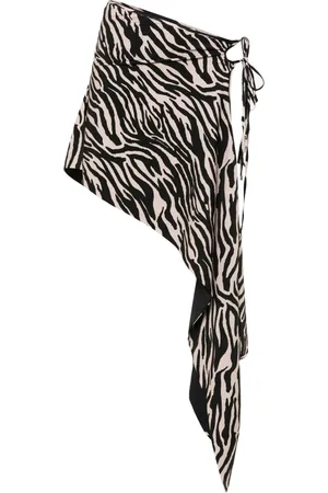 The Attico Zebra-print beach skirt