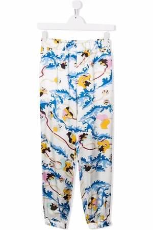 PUCCI Junior Ranuncoli-print wide-leg trousers