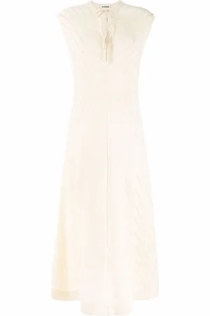 Jil Sander Striped V-neck maxi dress