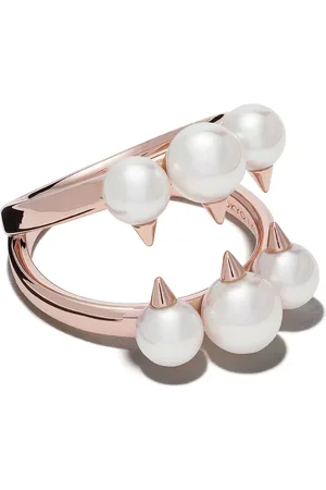 Tasaki 18kt rose gold Collection Line Danger Signature ring