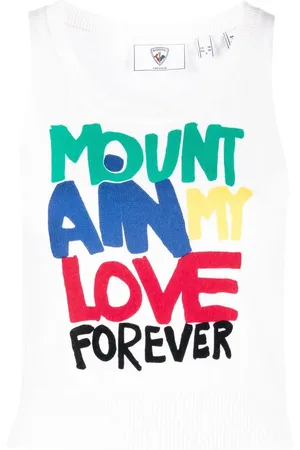 Rossignol Slogan-print knitted tank-top