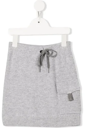 Brunello Cucinelli Drawstring knitted skirt