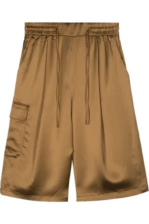 YVES SALOMON Knee-length satin shorts