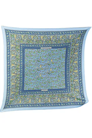 Hermès 20th Century Chasse En Inde Silk Plisse Scarf scarves