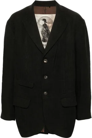 ZIGGY CHEN Single-breasted linen blazer