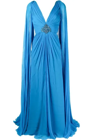 Jenny Packham Sylvia cape-sleeve gown