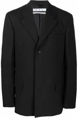 OFF-WHITE Industrial-belt single-breasted blazer