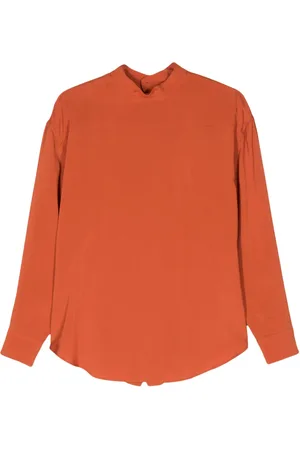Colville Lace-up crepe blouse