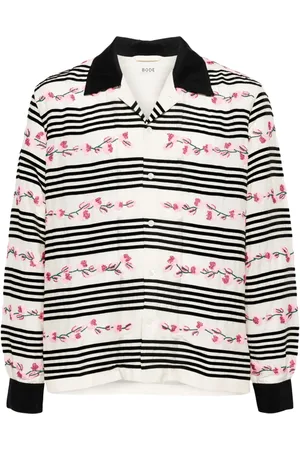 BODE Bead-embellished striped shirt