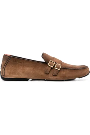 santoni Calf-suede monk shoes