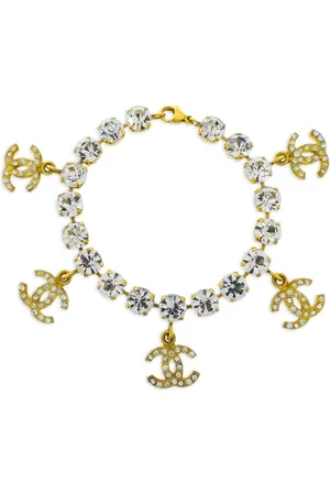 CHANEL 1995 CC rhinestone-embellished bracelet