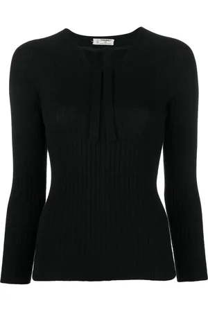 CHANEL 1990s tie-detailed cashmere top