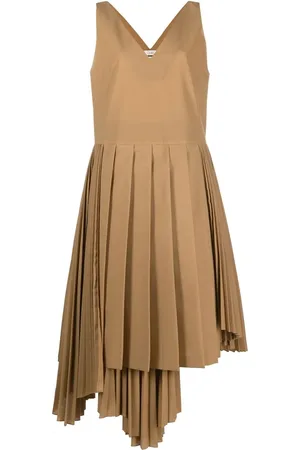 Quira Sleeveless asymmetric-hem dress