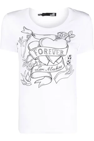 Moschino Slogan-print short-sleeved T-shirt
