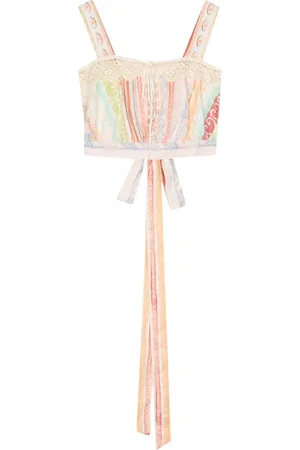 HAYLEY MENZIES Broderie lace cotton crop top