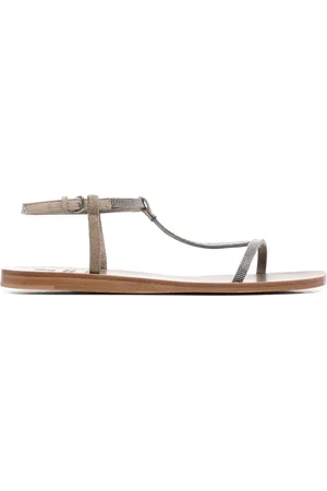 Brunello Cucinelli Embellished T-bar sandals