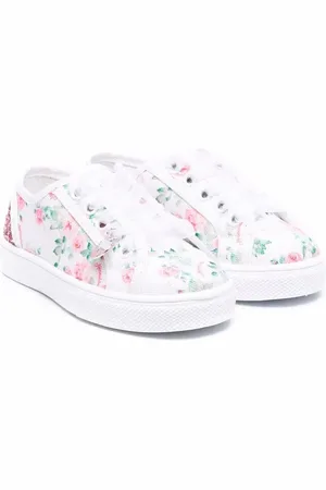 MONNALISA Floral-print low-top sneakers