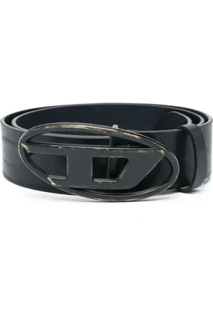 Diesel Oval D-buckle leather belt