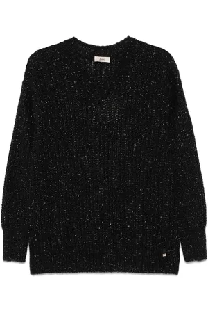HERNO Metallic-threading knitted sweater