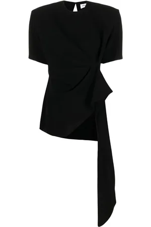 Monot Draped flared-hem T-shirt