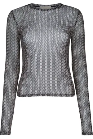 I BLUES Semi-sheer long-sleeve top