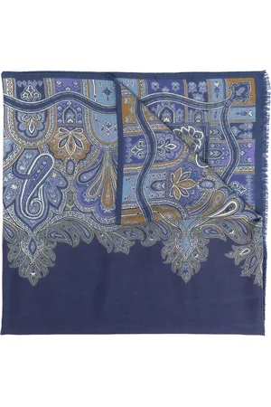 Etro Paisley cashmere-silk blend scarf