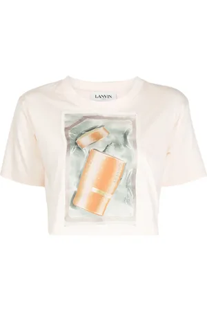 Lanvin Scratch & Sniff cropped T-shirt
