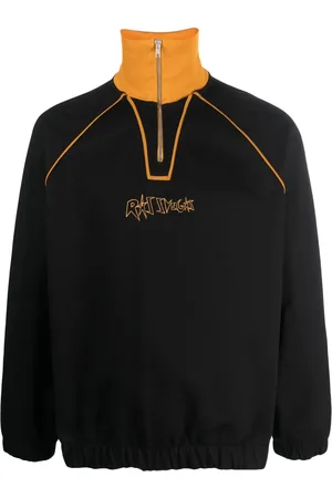 Rassvet Slogan-embroidered zipped cotton sweatshirt
