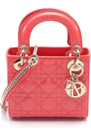 Dior 2020s mini Cannage Lady Dior two-way handbag