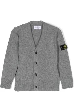 Stone Island Compass badge knitted cardigan